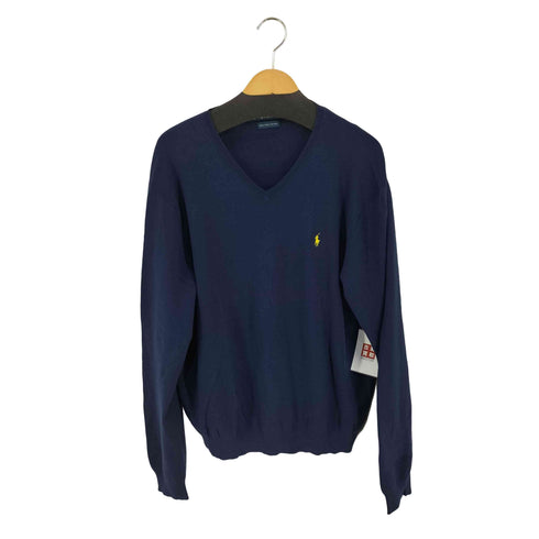 ポロバイラルフローレン Polo by RALPH LAUREN PIMA COTTON ポニー刺繍 Vネックニット メンズ import:XL