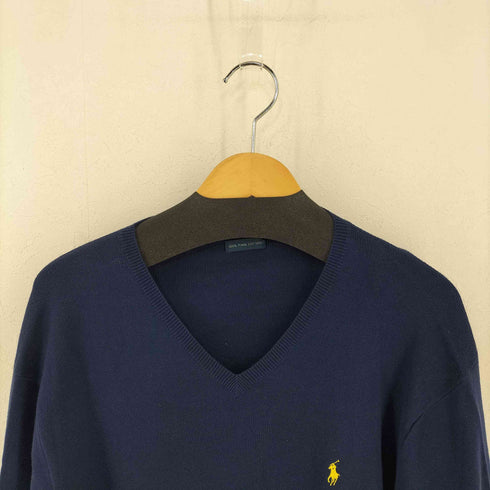 ポロバイラルフローレン Polo by RALPH LAUREN PIMA COTTON ポニー刺繍 Vネックニット メンズ import:XL