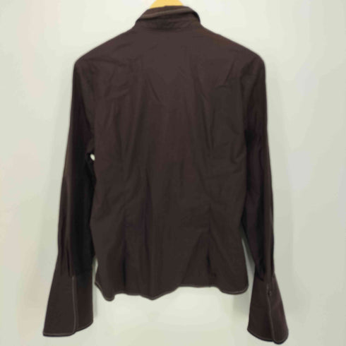 マックススタディオ MAX STUDIO 70-80s VICTORIAN SHIRT ダブルカフス レギュラーカラーシャツ レディース import:XL