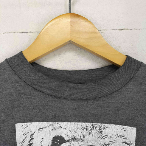 シングルステッチ ベアープリントクルーネックTシャツ メンズ