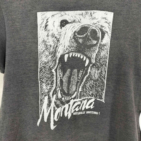 シングルステッチ ベアープリントクルーネックTシャツ メンズ