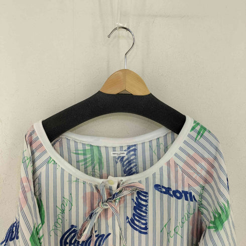 ツモリチサト TSUMORI CHISATO sleep ストライプ 水彩半袖ワンピース レディース M