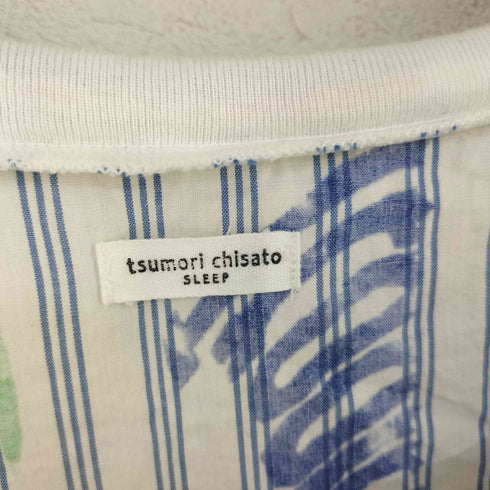 ツモリチサト TSUMORI CHISATO sleep ストライプ 水彩半袖ワンピース レディース M