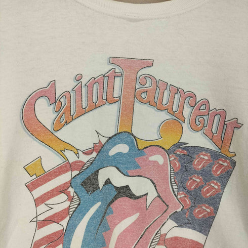 両面プリントクルーネック LS Tシャツ メンズ