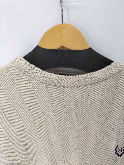 チャップス CHAPS ロゴ刺繍ヘリンボーンコットンニット メンズ import:L