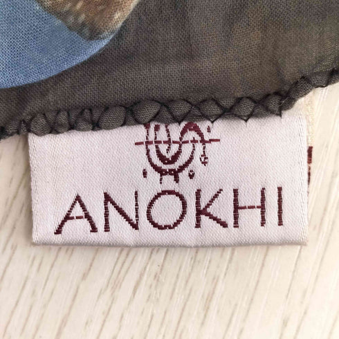 ANOKHI インド製 コットン レオパード ストール レディース