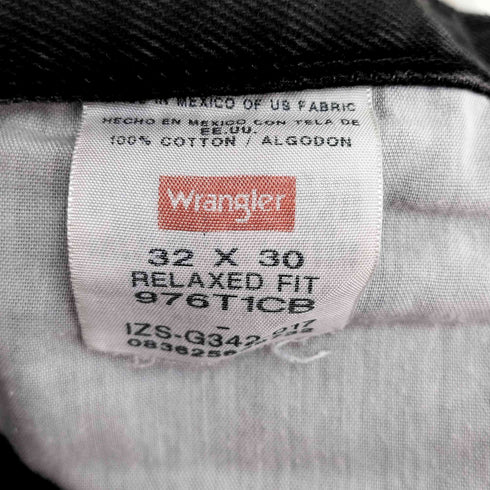 ラングラー Wrangler 90-00S RELAXED FIT ブラックデニムパンツ メンズ 32×30