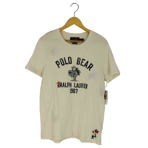 ポロカントリーラルフローレン POLO COUNTRY RALPH LAUREN CUSTOM SLIM FIT POLO BEAR ポロベア プリント モチーフ刺繍 Tシャツ メンズ import:L