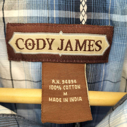 CODY JAMES 90-00S チェック ボタンダウン ウエスタンシャツ メンズ import:M
