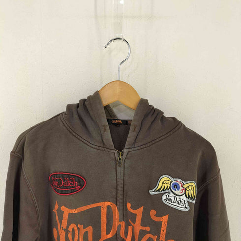 ボンダッチ Von Dutch ワッペンダブルジップパーカー メンズ M