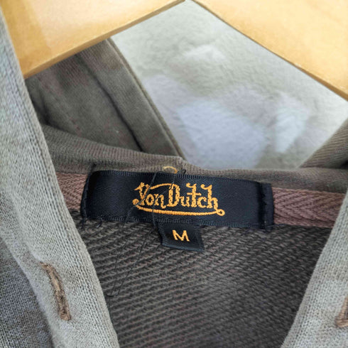 ボンダッチ Von Dutch ワッペンダブルジップパーカー メンズ M