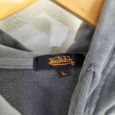 ボンダッチ Von Dutch フロントロゴ ジップパーカー メンズ L