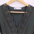 ザラ ZARA レース Vネック シャツ ワンピース レディース import:XS