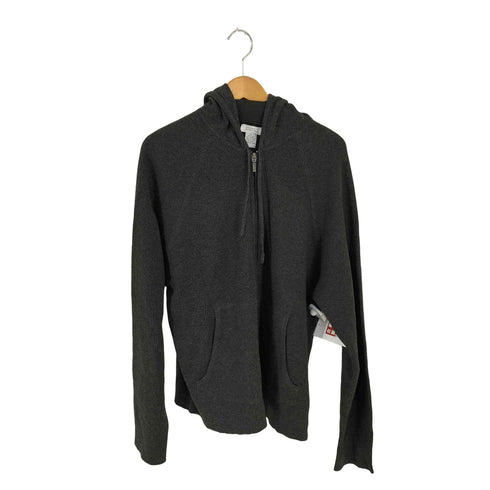 バーニーズニューヨーク BARNEYS NEWYORK シルクカシミヤ ジップアップパーカー メンズ L