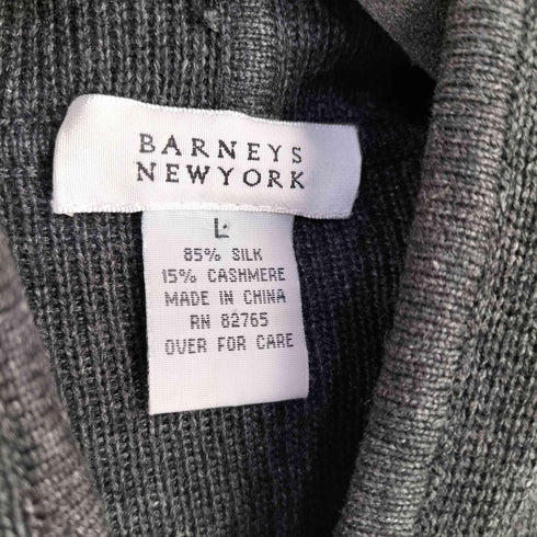 バーニーズニューヨーク BARNEYS NEWYORK シルクカシミヤ ジップアップパーカー メンズ L