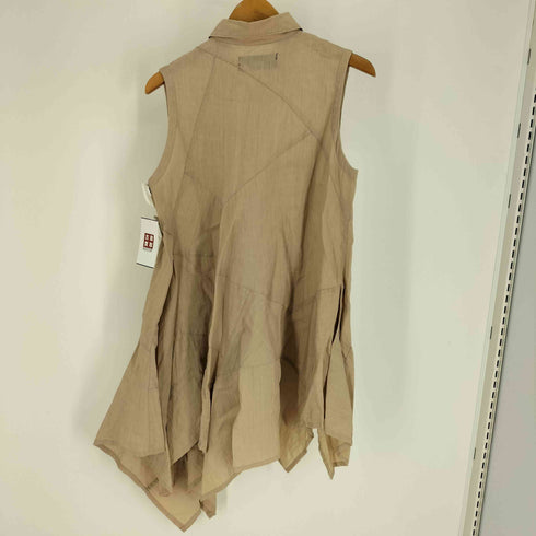 トリココムデギャルソン tricot COMME des GARCONS 90S AD1992 リネン 切替 アシメトリ シャツ ワンピース レディース