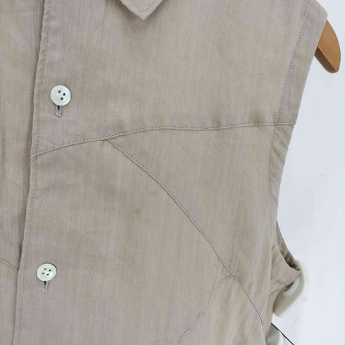 トリココムデギャルソン tricot COMME des GARCONS 90S AD1992 リネン 切替 アシメトリ シャツ ワンピース レディース