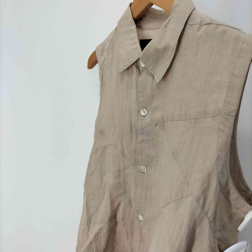 トリココムデギャルソン tricot COMME des GARCONS 90S AD1992 リネン 切替 アシメトリ シャツ ワンピース レディース