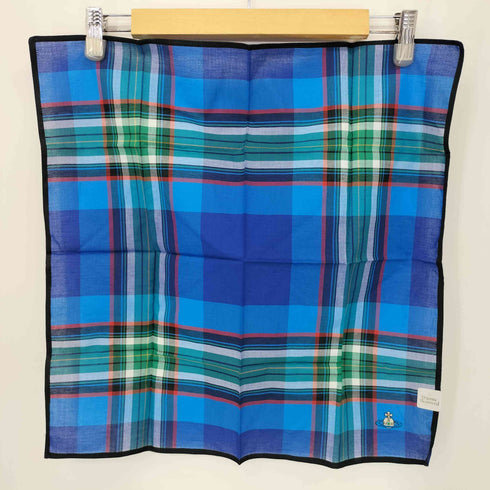 ヴィヴィアンウエストウッド Vivienne Westwood オーブロゴ刺繍 チェック柄 ハンカチ メンズ