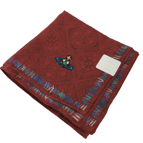 ヴィヴィアンウエストウッド Vivienne Westwood オーブロゴ刺繍 総柄 ハンカチ メンズ