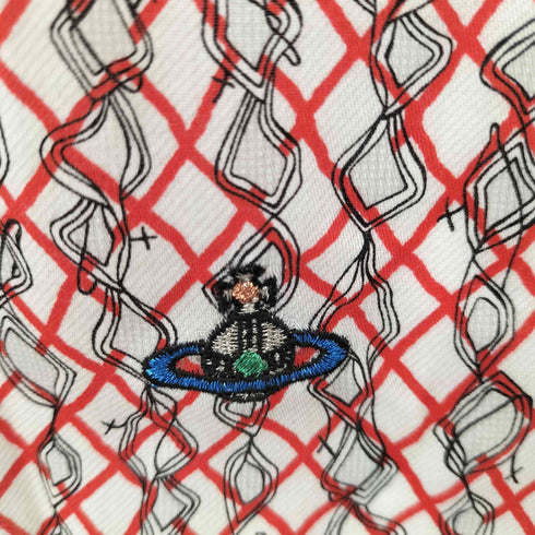 ヴィヴィアンウエストウッド Vivienne Westwood オーブロゴ刺繍 総柄ハンカチ メンズ