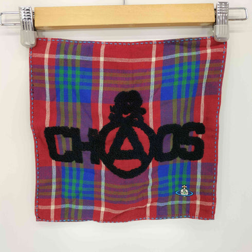 ヴィヴィアンウエストウッド Vivienne Westwood オーブロゴ刺繍 ロゴデザイン チェック柄 ハンカチ メンズ