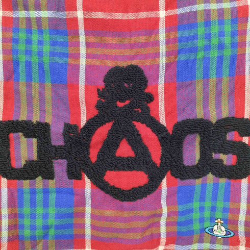 ヴィヴィアンウエストウッド Vivienne Westwood オーブロゴ刺繍 ロゴデザイン チェック柄 ハンカチ メンズ