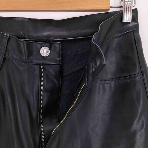 カレンソロジー curensology フェイクレザーカーヴィーロングパンツ レディース JPN:38