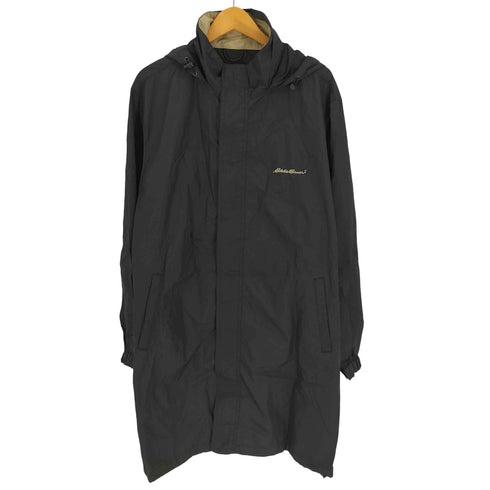 エディーバウアー Eddie Bauer 00S ロゴ 刺繍 裏地 メッシュ パッカブル フード ポリ― ハーフ コート メンズ import:M