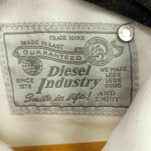 ディーゼル DIESEL ダメージ加工 ホワイトデニムジャケット メンズ JPN:S
