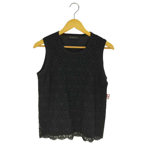 ダーマコレクション DAMA collection レース切替 シルク ニットベスト レディース JPN:M