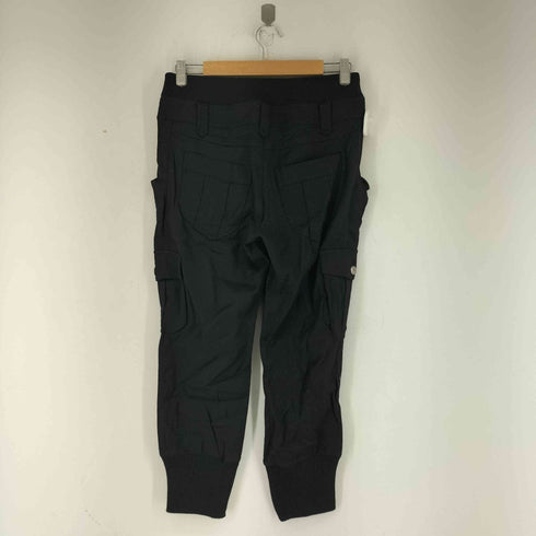 バーバリーブルーレーベル BURBERRY BLUE LABEL ウール混 ドロストカーゴパンツ レディース JPN:36