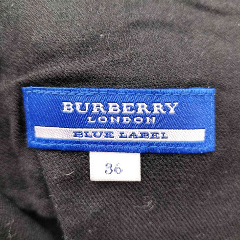 バーバリーブルーレーベル BURBERRY BLUE LABEL ウール混 ドロストカーゴパンツ レディース JPN:36