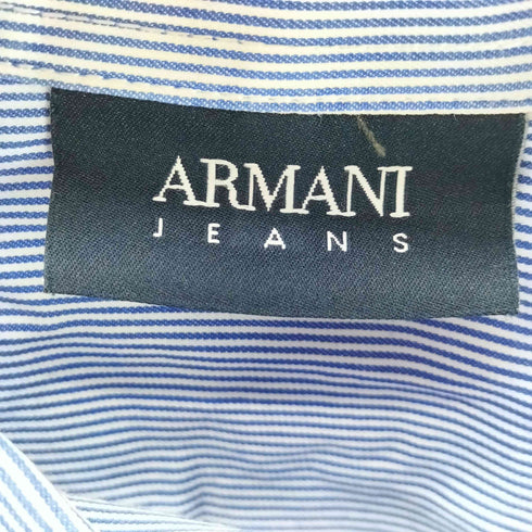 アルマーニジーンズ ARMANI JEANS ワンポイント ワッペン 刺繍 ドレス シャツ SLIM FIT メンズ import:M