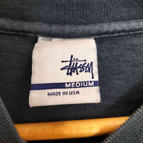ステューシー Stussy 00s USA製 シングルステッチ Apple Think International プリント Tシャツ メンズ import:M