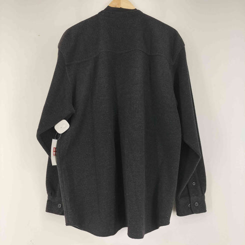 バナナリパブリック BANANA REPUBLIC 90S-00S ウール混 L/S バンドカラーシャツ メンズ import:M