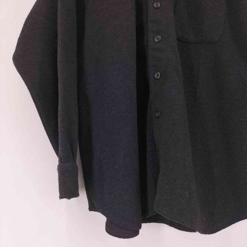 バナナリパブリック BANANA REPUBLIC 90S-00S ウール混 L/S バンドカラーシャツ メンズ import:M