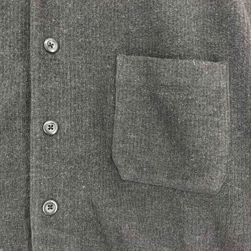 バナナリパブリック BANANA REPUBLIC 90S-00S ウール混 L/S バンドカラーシャツ メンズ import:M