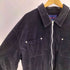 デニムアンドコー Denim&Co リベット ポケット コットン ベロア ジップアップ シャツ ジャケット ビッグサイズ メンズ 3X