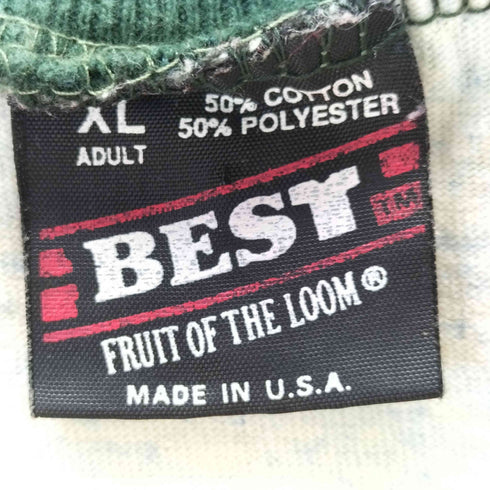 フルーツオブザルーム FRUIT OF THE LOOM BEST USA製 アニマルプリント 7分袖 ラグランカットソー メンズ JPN:XL