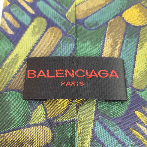 バレンシアガ BALENCIAGA シルク 総柄 ネクタイ メンズ