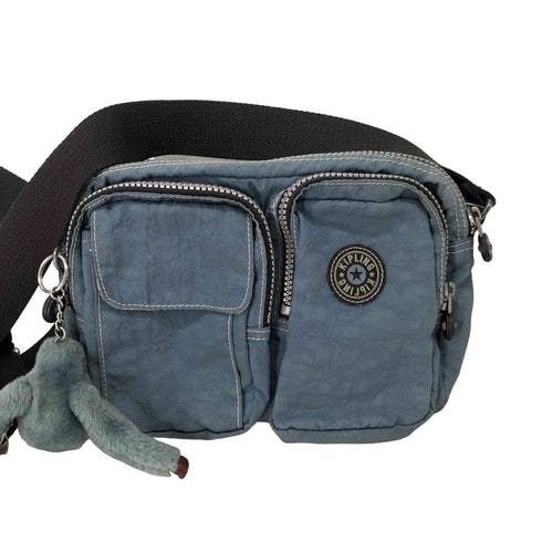 キプリング KIPLING ゴリラキーホルダ―付 ショルダーバッグ ブルージーン レディース ONE SIZE