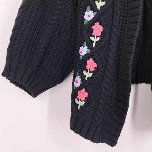 キャンディストリッパー Candy Stripper FLOWER CABLE KNIT CARDIGAN フラワー ケーブル ニット カーディガン レディース JPN:2