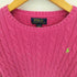 ポロラルフローレン POLO RALPH LAUREN ポニー刺繍 ケーブルコットンニット レディース L (12-14)