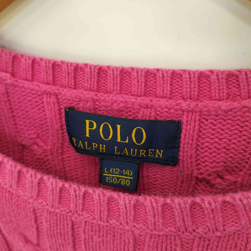 ポロラルフローレン POLO RALPH LAUREN ポニー刺繍 ケーブルコットンニット レディース L (12-14)