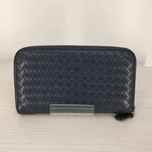 ボッテガヴェネタ BOTTEGA VENETA イタリア製 イントレチャート レザー ラウンドジップ 長財布 メンズ
