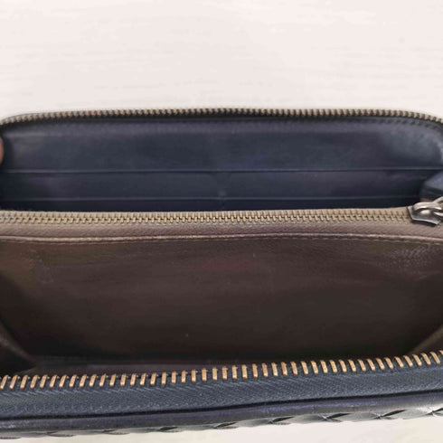 ボッテガヴェネタ BOTTEGA VENETA イタリア製 イントレチャート レザー ラウンドジップ 長財布 メンズ