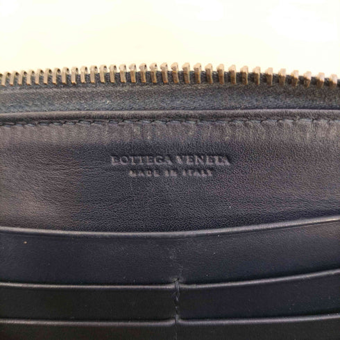 ボッテガヴェネタ BOTTEGA VENETA イタリア製 イントレチャート レザー ラウンドジップ 長財布 メンズ