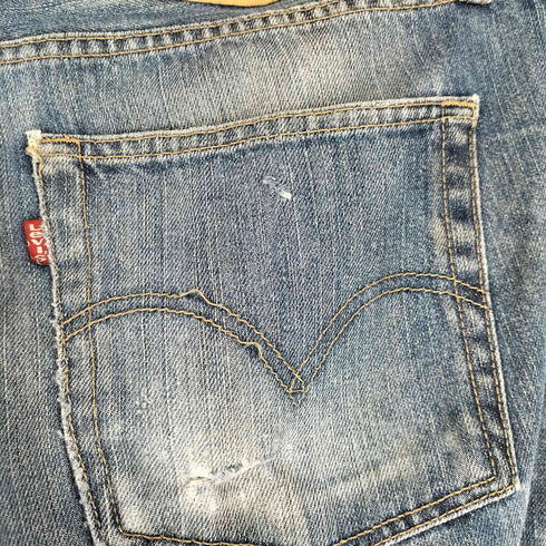 リーバイス Levis リペア加工 501 ボタンフライ ダメージ デニムパンツ メンズ W34L36