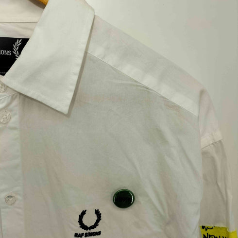 ラフシモンズ RAF SIMONS SM1956 PATCHED OVERSIZED SHIRT 袖パッチ ロングスリーブシャツ メンズ import:S